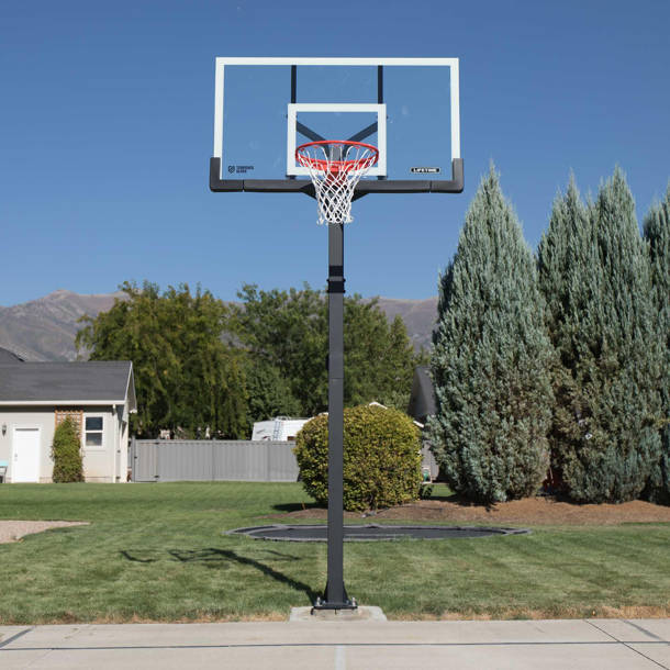 Lifetime Height Adjustable Bolt Down Basketball Hoop (54" Tempered